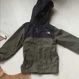 The North Face Kids' Olive and Black Raincoat